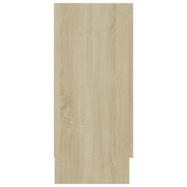 vidaXL Vitrinskåp sonoma-ek 120x30,5x70 cm konstruerat trä