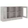 Miniatyrbilde 5 av 10: vidaXL Vitrineskap betonggrå 120x30,5x70 cm sponplate