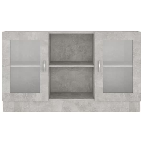 vidaXL Vitrineskap betonggrå 120x30,5x70 cm sponplate