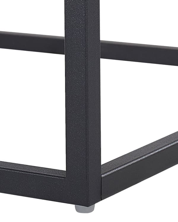 Sengebord Grå Betoneffekt 1 Opbevaringsskuffe Sort Metalbund Industrielt Design