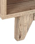 Pikkukuva 8 / 9: Yöpöytä vaalea puu musta MDF-levy mänty 50 x 40 x 46 cm laatikolla hyllyllä neliö skandinaavinen tyyli