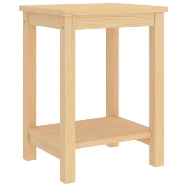 vidaXL Sängbord ljust trä 35x30x47 cm massiv furu