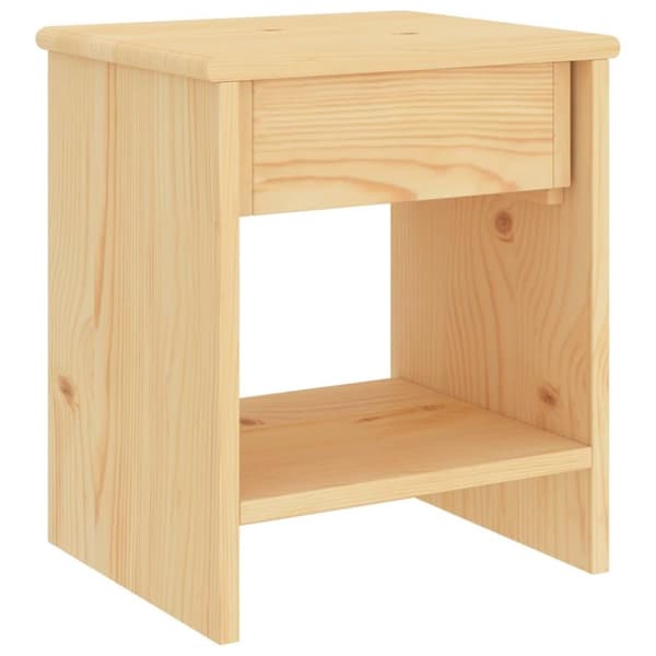 vidaXL Nattbord naturell 35x30x40 cm heltre furu