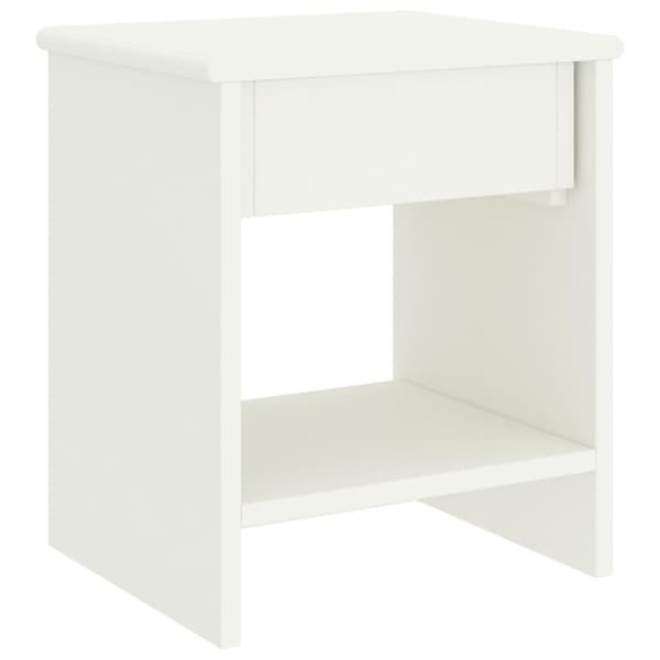 vidaXL Nattbord hvit 35x30x40 cm heltre furu