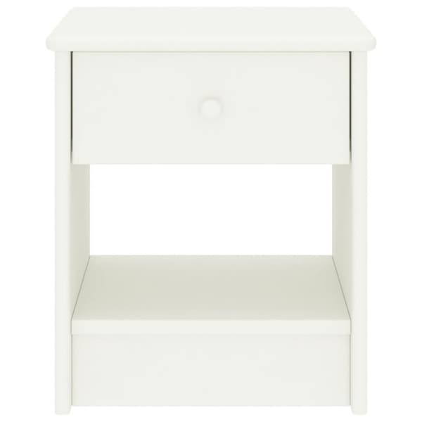 vidaXL Nattbord hvit 35x30x40 cm heltre furu