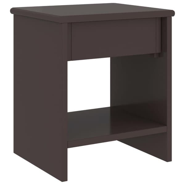 vidaXL Nattbord mørkebrun 35x30x40 cm heltre furu
