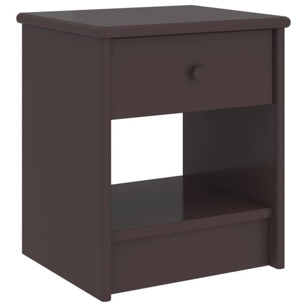 vidaXL Nattbord mørkebrun 35x30x40 cm heltre furu