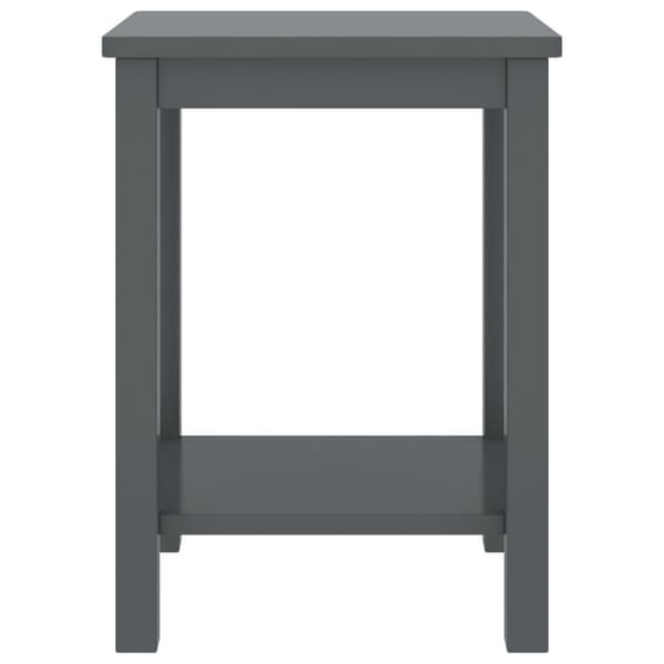 vidaXL Nattbord mørkegrå 35x30x47 cm heltre furu