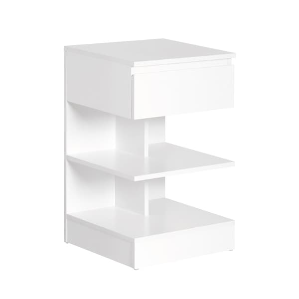 SoBuy Sängbord med 1 lådor, Nattduksbord vit FBT49-W