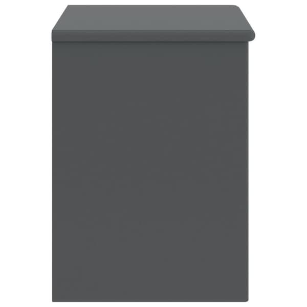 vidaXL sengebord 35x30x40 cm massivt fyrretræ mørkegrå