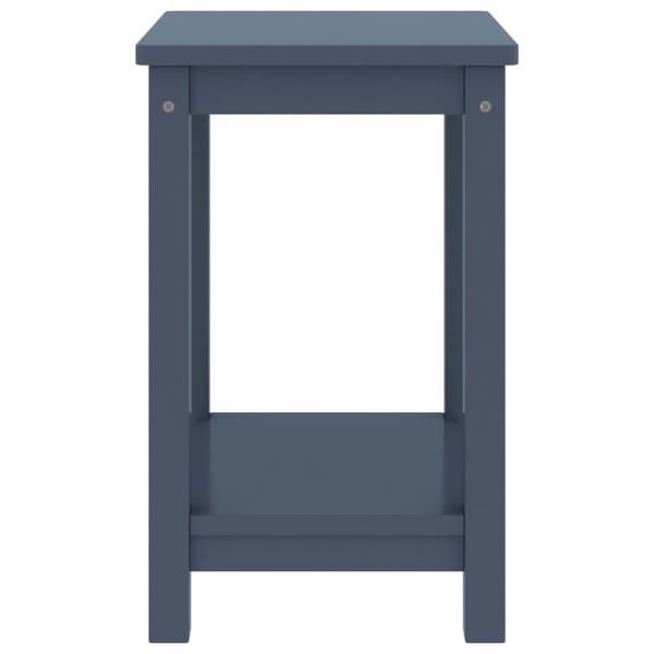 vidaXL sengebord 35x30x47 cm massivt fyrretræ lysegrå