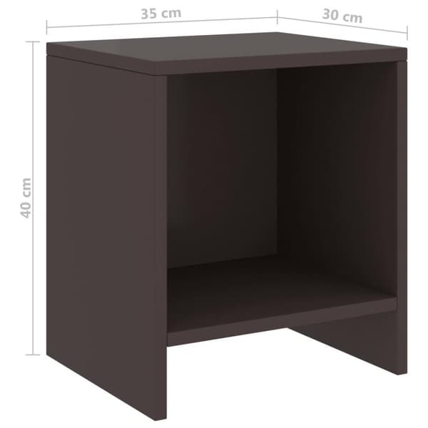 vidaXL sengeskabe 2 stk. 35x30x40 cm massivt fyrretræ mørkebrun