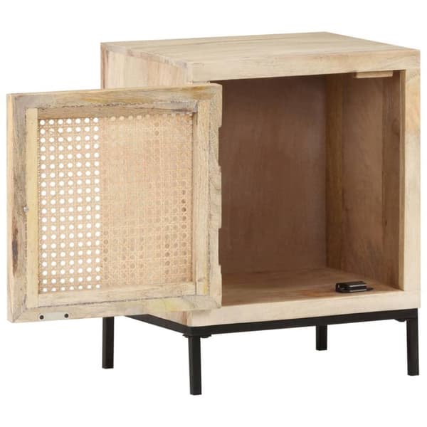vidaXL Nattbord 40x30x50 cm heltre mango og naturlig stokk