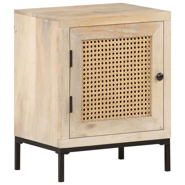 vidaXL Nattbord 40x30x50 cm heltre mango og naturlig stokk