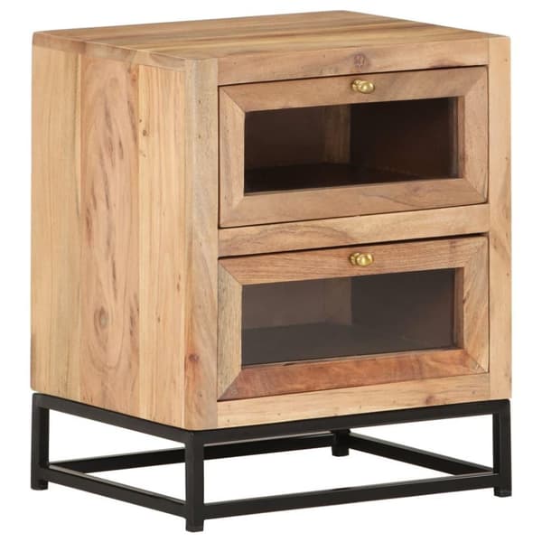 vidaXL Nattbord 40x30x50 cm heltre akasie