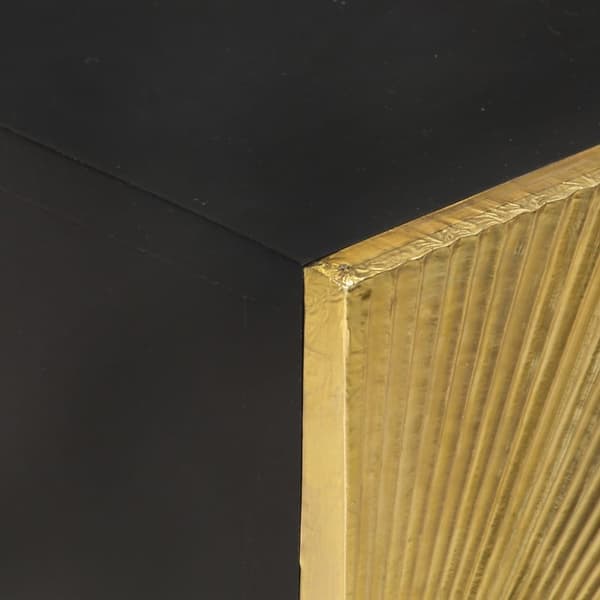 vidaXL Nattbord med messingfront 40x30x50 cm heltre mango