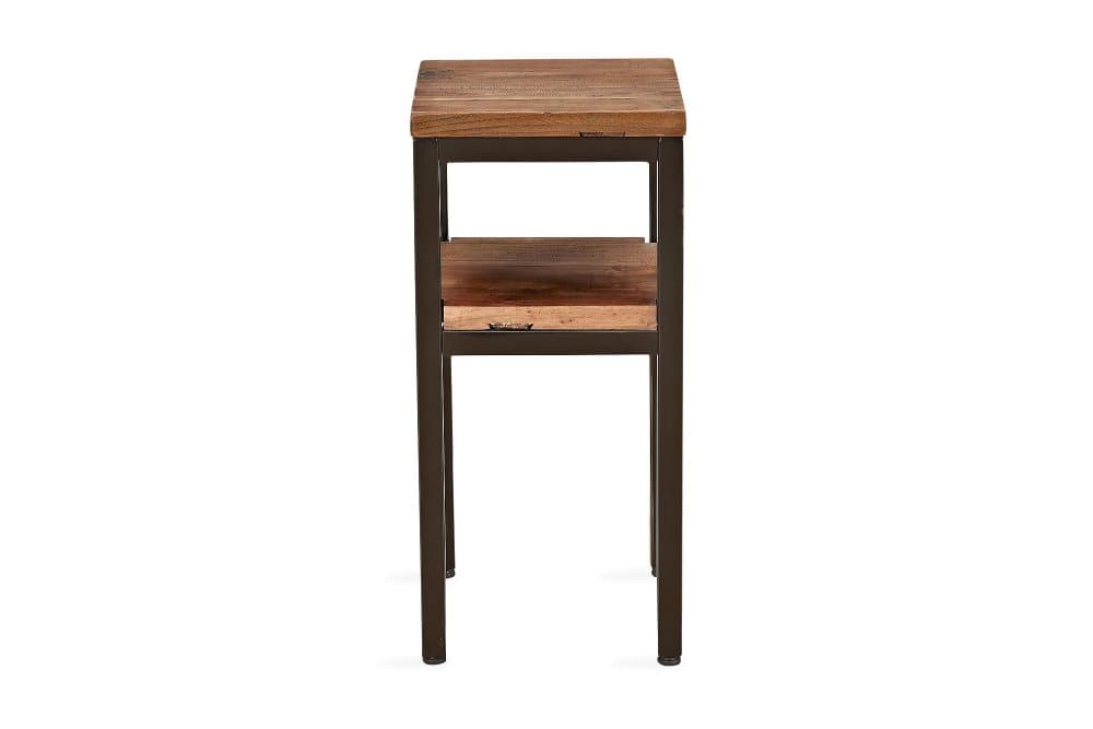EPOQUE Sängbord 31 cm med Förvaring Hylla Rustik Alm/Svart