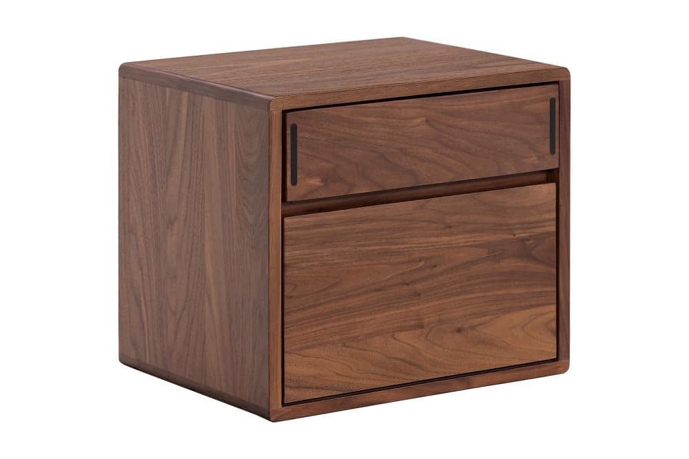 HULSIG Sängbord 32x40 cm Massiv Valnöt Brun