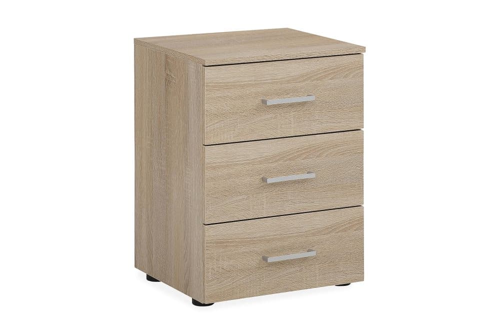 DENSBORN Sängbord 45,1x61,4 3 Lådor Ljusbrun