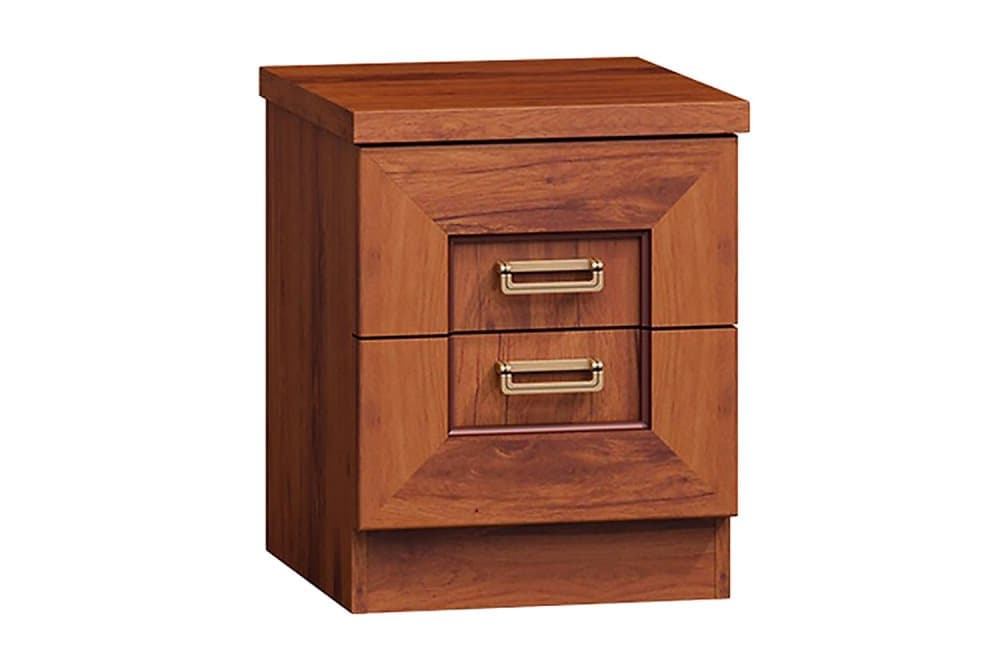 MIASTO Sängbord 40 cm med Förvaring 2 Lådor Ljusbrun