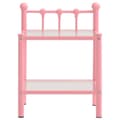 Miniatyrbillede 3 af 7: vidaXL sengeskabe 2 stk. metal og glas pink og transparent