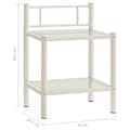 Miniatyrbillede 6 af 7: vidaXL sengeskab 45x34,5x60,5 cm metal og glas hvid og transparent