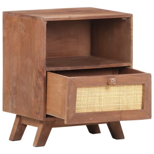 vidaXL Nattbord 40x30x50 cm heltre mango