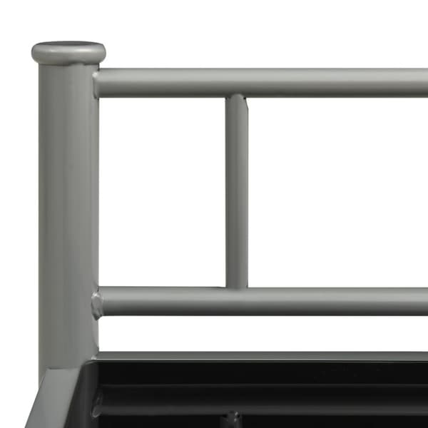 vidaXL Sängbord grå och svart 45x34,5x60,5 cm metall och glas