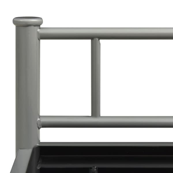 vidaXL Nattduksbord 2 st grå och svart metall och glas