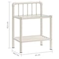 Miniatyrbillede 6 af 7: vidaXL sengeskab 45x34,5x62,5 cm metal og glas hvid og transparent