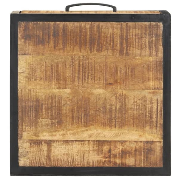 vidaXL Sängbord 40x40x35 cm grovt mangoträ