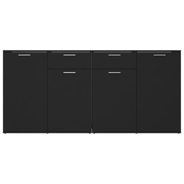vidaXL Skjenk svart 160x36x75 cm sponplate