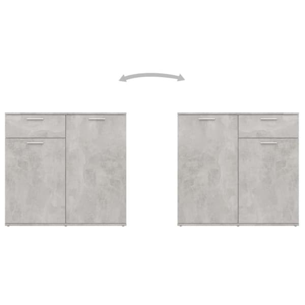 vidaXL Skjenk betonggrå 80x36x75 cm sponplate