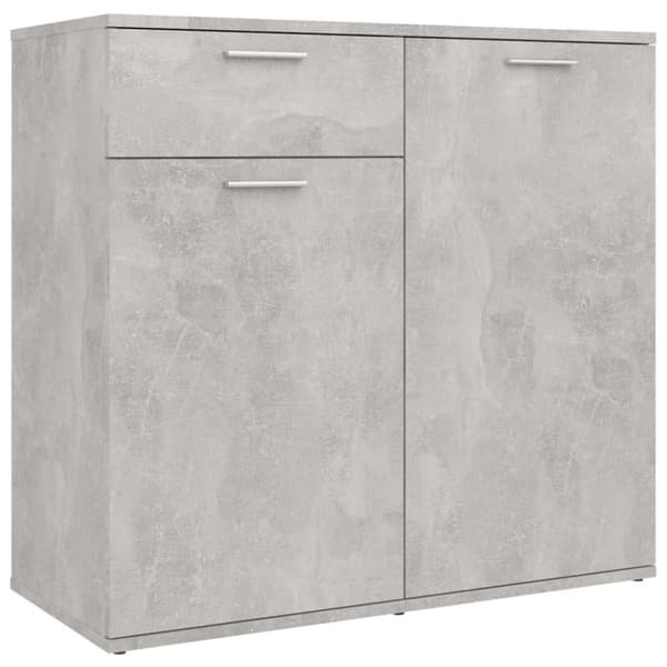 vidaXL Skjenk betonggrå 80x36x75 cm sponplate