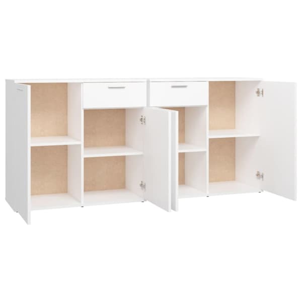 vidaXL skænk 160x36x75 cm spånplade hvid