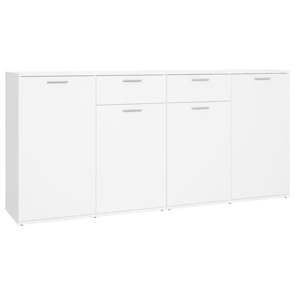 vidaXL skænk 160x36x75 cm spånplade hvid