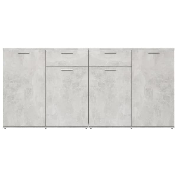 vidaXL Skjenk betonggrå 160x36x75 cm sponplate