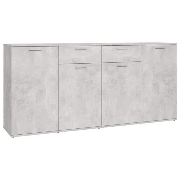 vidaXL Skjenk betonggrå 160x36x75 cm sponplate