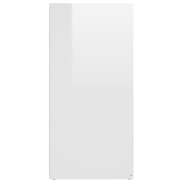 vidaXL Skänk vit högglans 160x36x75 cm spånskiva