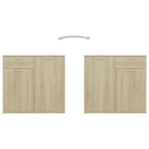 vidaXL Skänk sonoma-ek 80x36x75 cm spånskiva