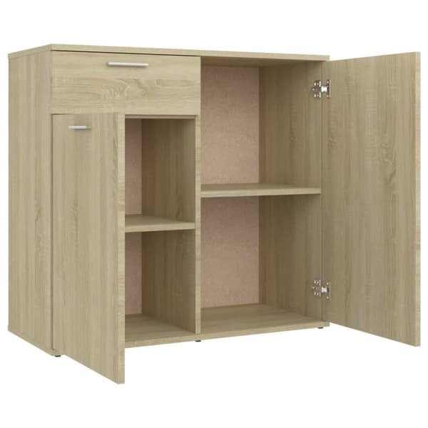vidaXL Skänk sonoma-ek 80x36x75 cm spånskiva