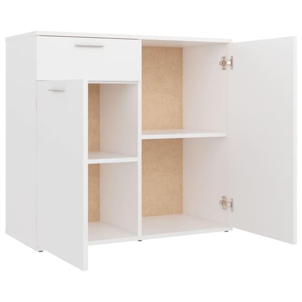 vidaXL skænk 80x36x75 cm spånplade hvid