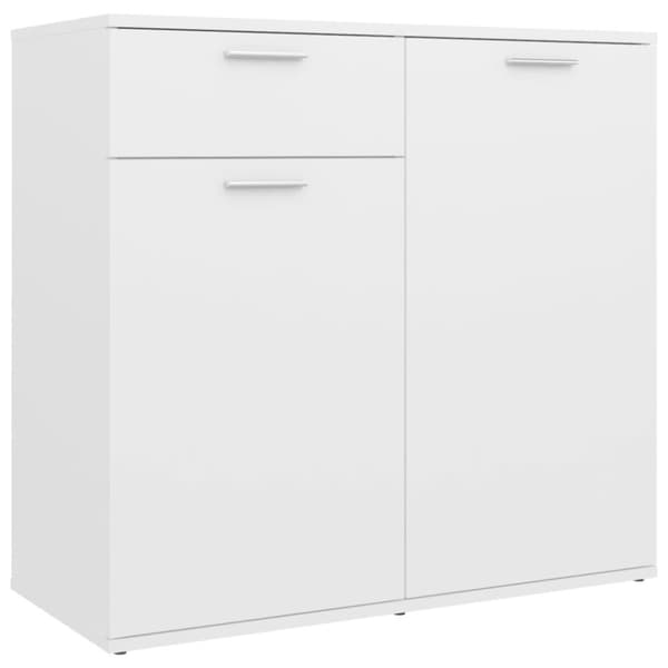 vidaXL skænk 80x36x75 cm spånplade hvid
