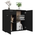 Pikkukuva 4 / 11: vidaXL Senkki musta 80x36x75 cm lastulevy
