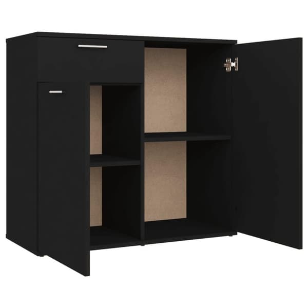 vidaXL Senkki musta 80x36x75 cm lastulevy