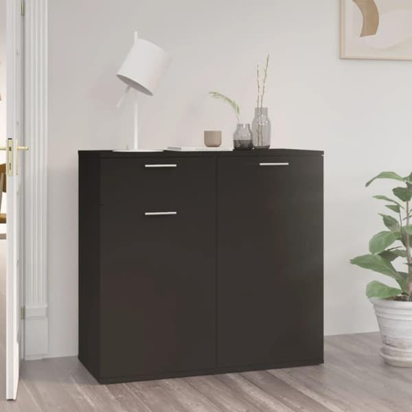 vidaXL Senkki musta 80x36x75 cm lastulevy