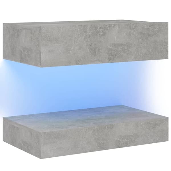 vidaXL Yöpöytä betoninharmaa 60x35 cm lastulevy