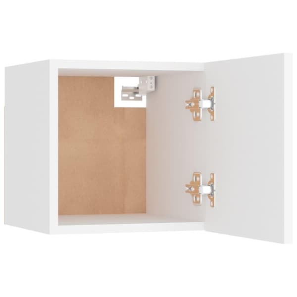 vidaXL Sängbord vit 30,5x30x30 cm spånskiva