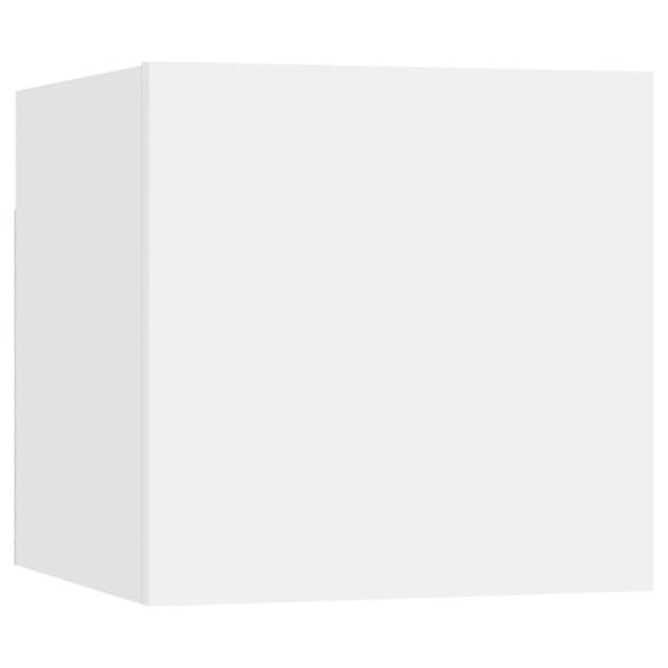 vidaXL Sängbord vit 30,5x30x30 cm spånskiva