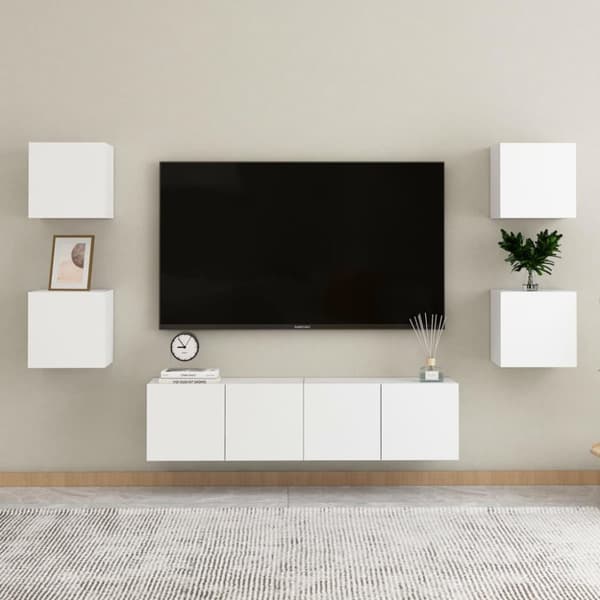 vidaXL Sängbord 2 st vit 30,5x30x30 cm spånskiva